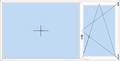 PVC raam Draaikiep 1/3 vast 2/3 rechts, wit, met open draai- en kiepfunctie, geschikt voor moderne woningen